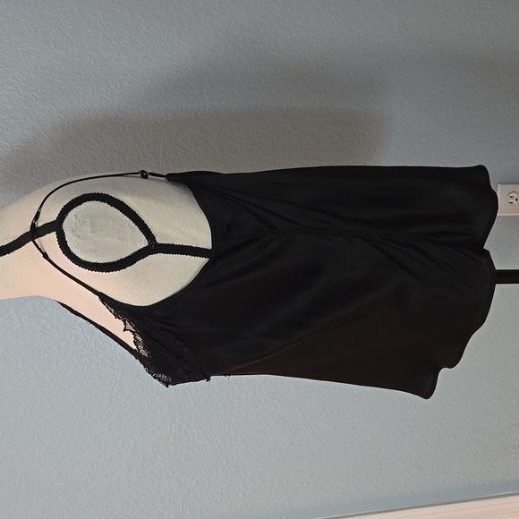 CALYPSO ST BARTH Silk Lace Trim Black Camisole Adjustable Straps Sz Large - Picture 5 of 14